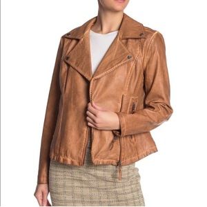 NWT - Max Studio Washed Faux leather Moto Jacket - Size S
